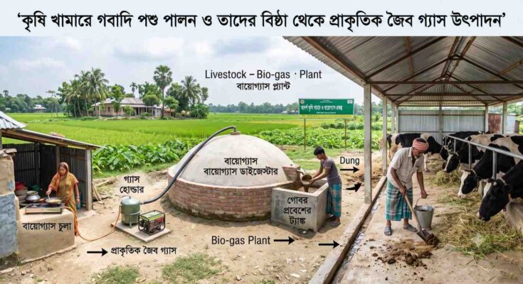 গরুর গোবর থেকে গ্যাস
