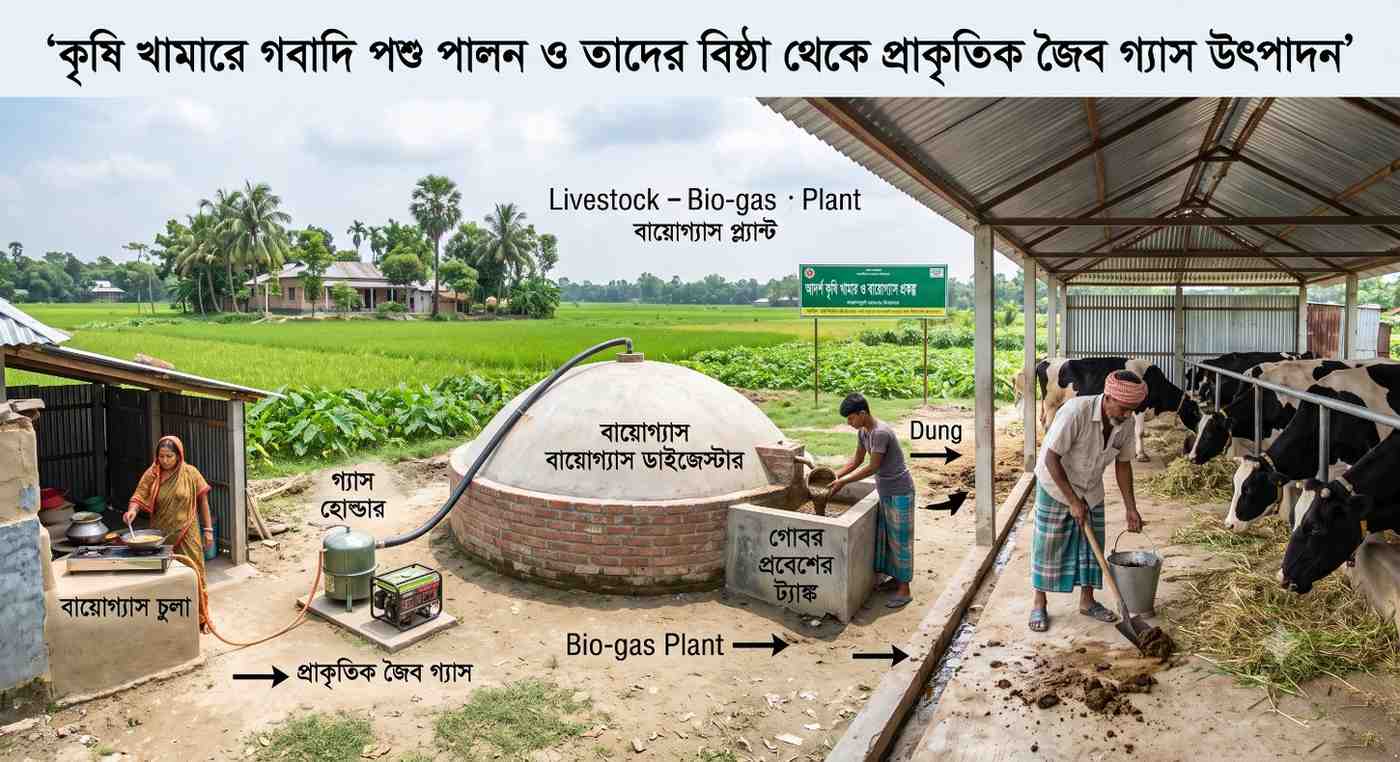 গরুর গোবর থেকে গ্যাস